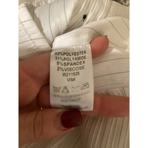 Roar Mens Embroidered Western Shirt Size Large Western Rodeo White Black Striped - Picture 12 of 13